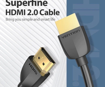 CABLE HDMI V2.0 4K M-M PORTATIL 50 CM NEGRO VENTION