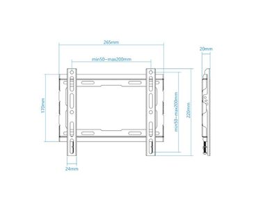 SOPORTE PARED-TV 23"-43" LP1043F-B TOOQ