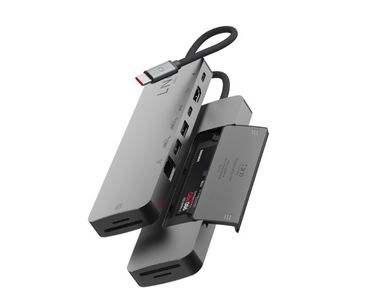 HUB 9 PUERTOS PRO STUDIO USB-C GRIS LINQ