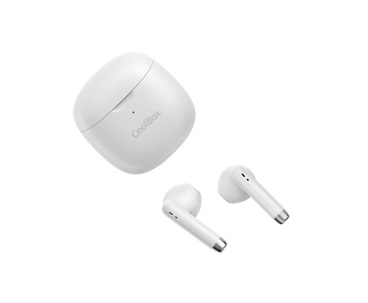 AURICULARES BLUETOOTH CON MICROFONO TWS-01 BLANCO COOLBOX