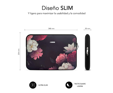 FUNDA NEOPRENO SLEEVE 13.3"-14" FLOWERS SUBBLIM