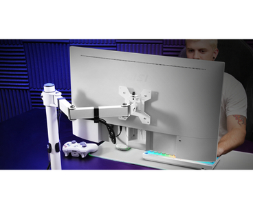 SOPORTE MONITOR AJUSTABLE 32" BLANCO MARM1 MARS GAMING