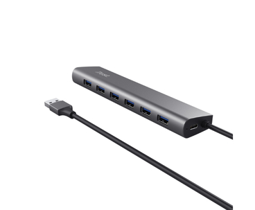 HUB HALYX ALUMINIUM USB-A 3.2 Gen 1 CON 7 PUERTOS USB-A TRUST