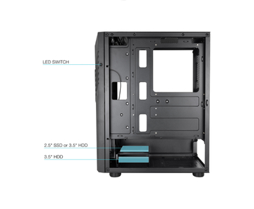 CAJA SEMITORRE ATX BIOHAZARD GAMING NEGRO TOOQ
