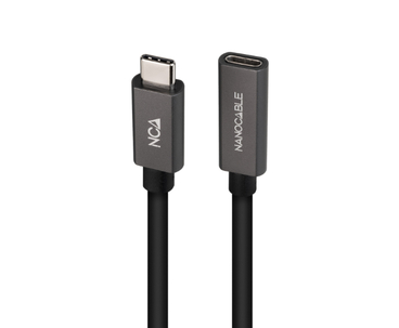 CABLE USB-C 3.2 GEN2x2 20Gbps 3A 4K USB-C/M USB-C/H 1.5 M NEGRO NANOCABLE