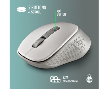 RATON OPTICO WIRELESS DEW BLANCO NGS