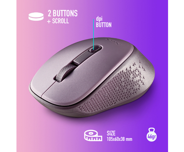RATON OPTICO WIRELESS DEW MORADO NGS