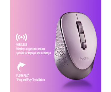 RATON OPTICO WIRELESS DEW MORADO NGS