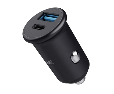 CARGADOR USB COCHE MAXO PD 38W USB-C + USB-A NEGRO TRUST