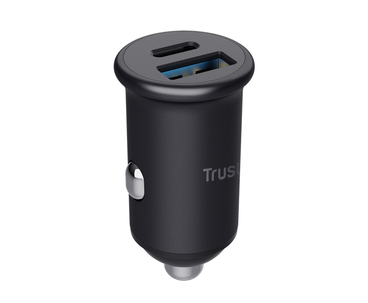 CARGADOR USB COCHE MAXO PD 38W USB-C + USB-A NEGRO TRUST