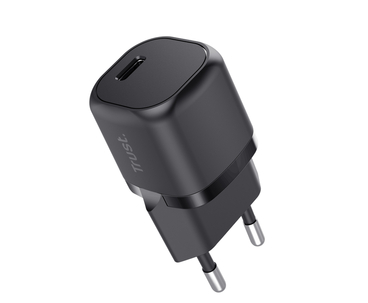 CARGADOR PARED/VIAJE ULTRARREDUCIDO USB-C PD 20W MAXO NEGRO TRUST