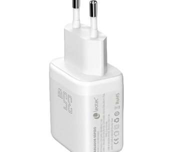CARGADOR PARED/VIAJE USB-C PD+ 1 USB-A 35W BLANCO LEOTEC