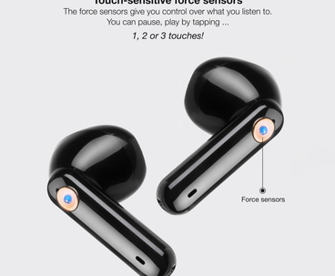 AURICULAR BLUETOOTH + MICROFONO CON ESTUCHE DE CARGA SNAIL NEGRO TOOQ
